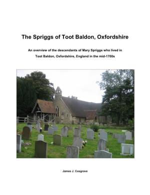 The Spriggs of Toot Baldon, Oxfordshire