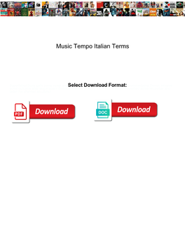 Music Tempo Italian Terms
