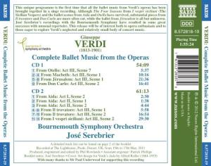José Serebrier’S Recordings with the Bournemouth Symphony Have Resulted in Some Great VERDI: VERDI: Successes with Unusual Repertoire