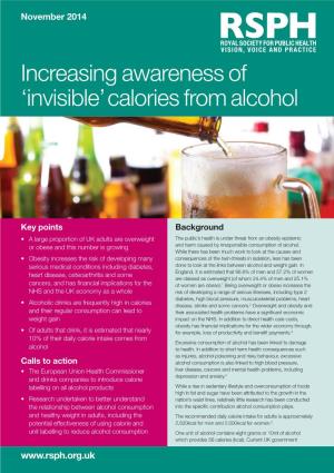 Increasing Awareness of 'Invisible' Calories from Alcohol