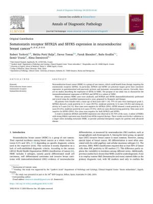 Somatostatin Receptor SSTR2A and SSTR5 Expression In