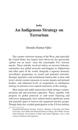 An Indigenous Strategy on Terrorism