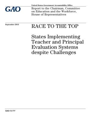 Race to the Top: States Implementing Teacher and Principal Evaluation
