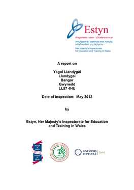 May 2012 by Estyn, Her Majesty's Inspecto