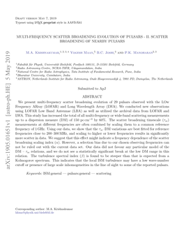 Multi-Frequency Scatter Broadening Evolution of Pulsars-II. Scatter