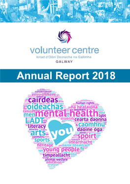 Annual Report 2018 Volunteer Galway Annual Report 2018