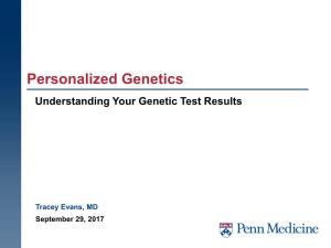 Personalized Genetics Understanding Your Genetic Test Results