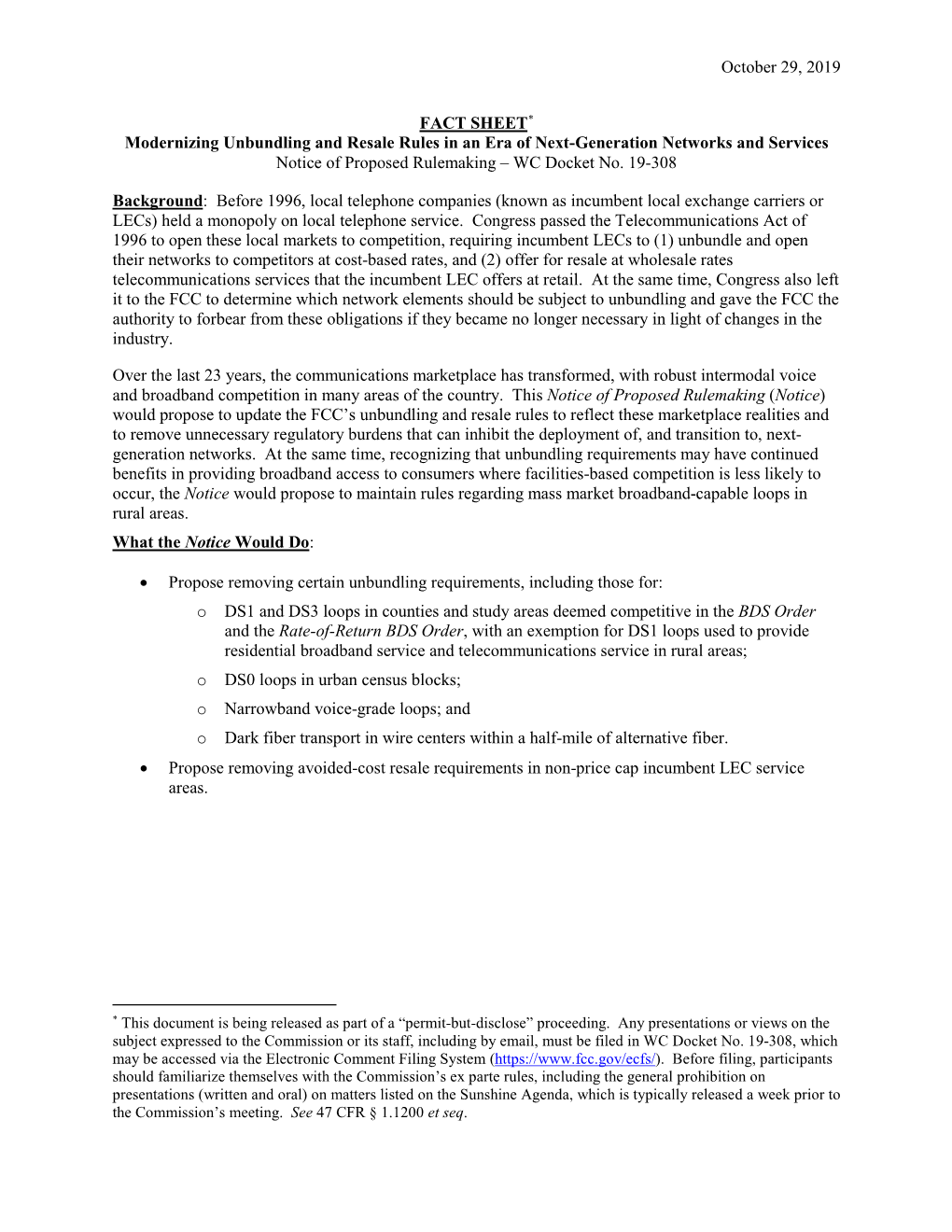 Notice of Proposed Rulemaking – WC Docket No
