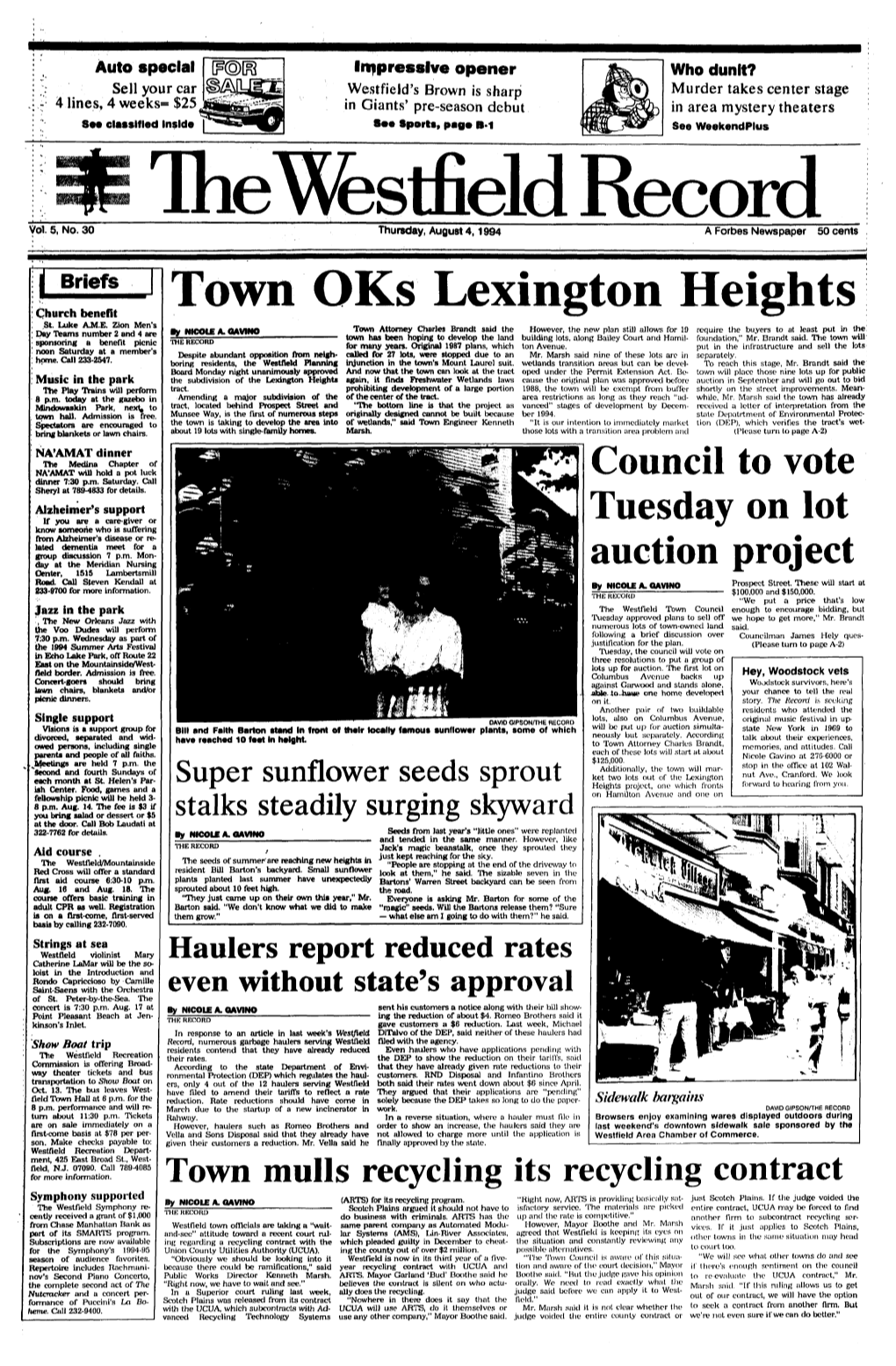 Town Oks Lexington Heights Church Benefit St