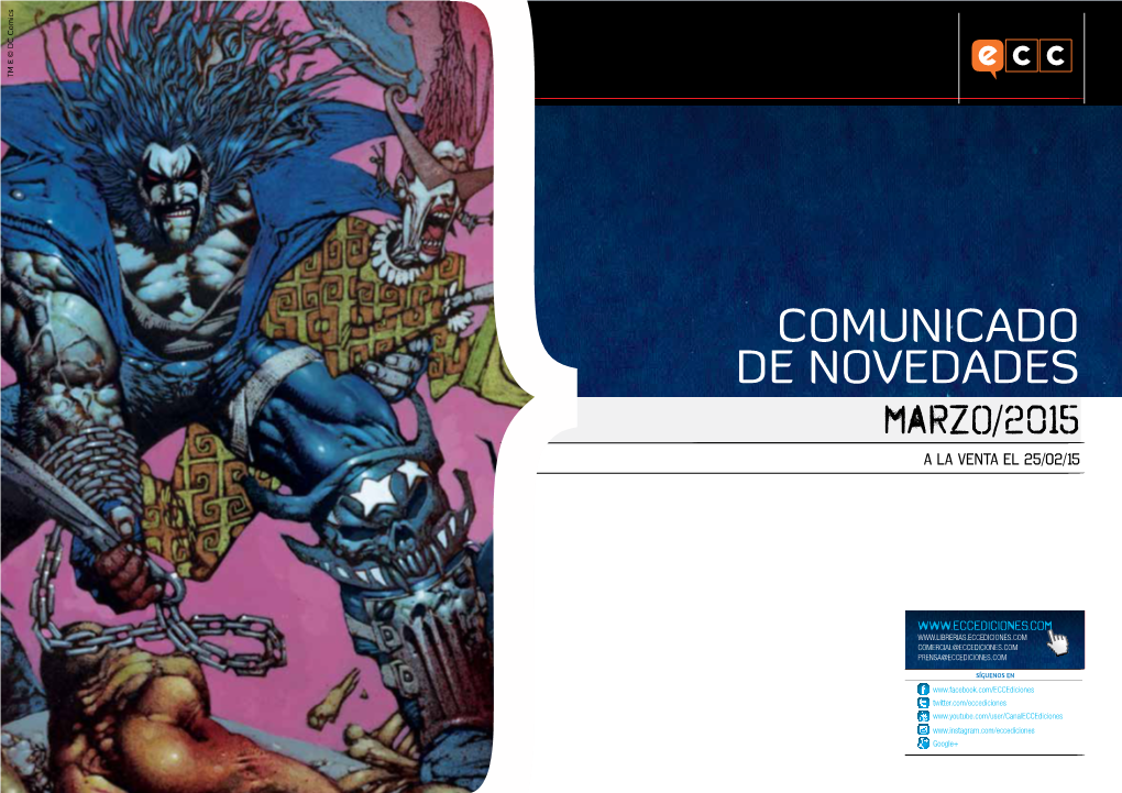 Comunicado De Novedades Marzo/2015 a La Venta El 25/02/15