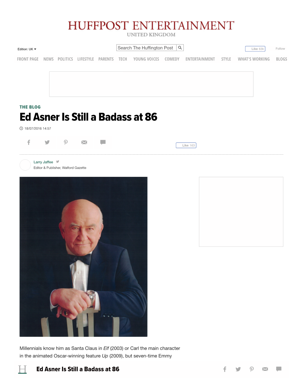 Ed Asner Is Still a Badass at 86