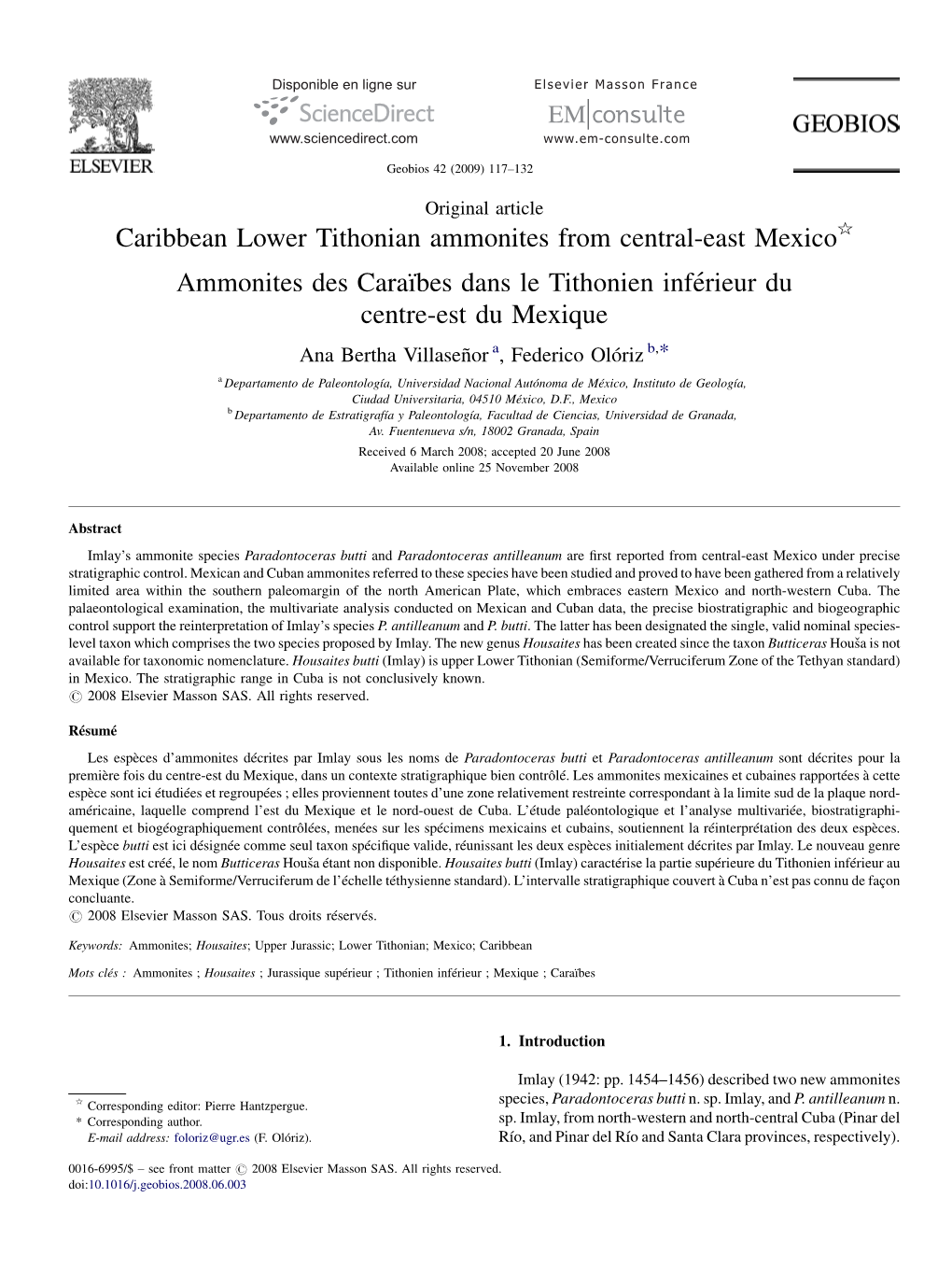 Caribbean Lower Tithonian Ammonites from Central-East