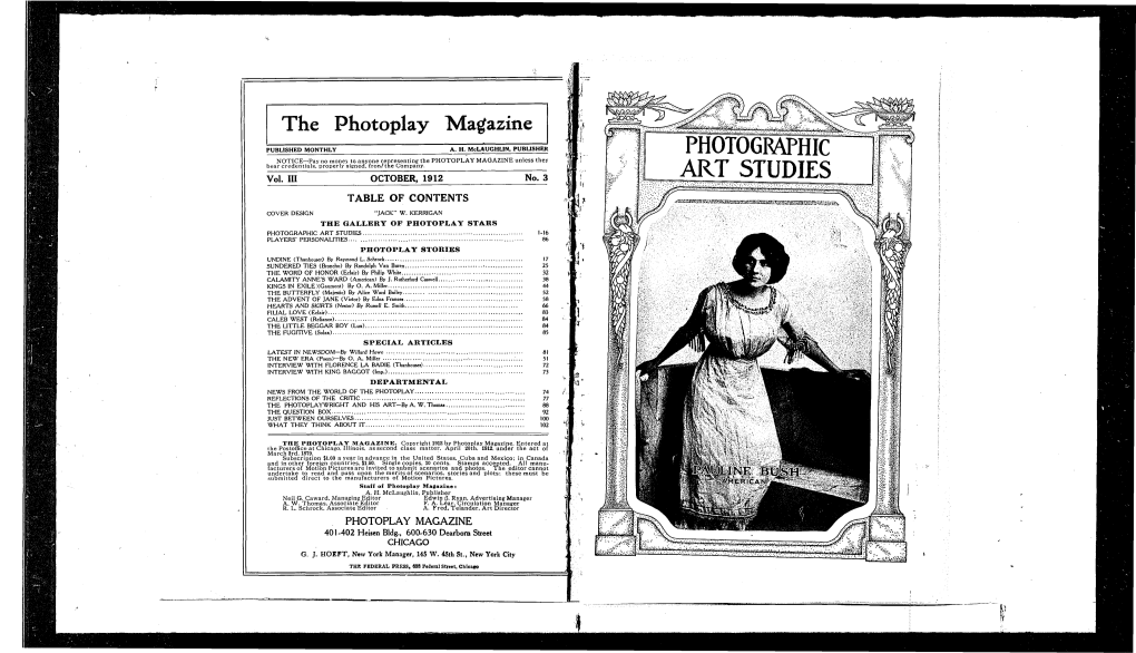 Photoplay Magazine PUBLISHED MONTHLY A