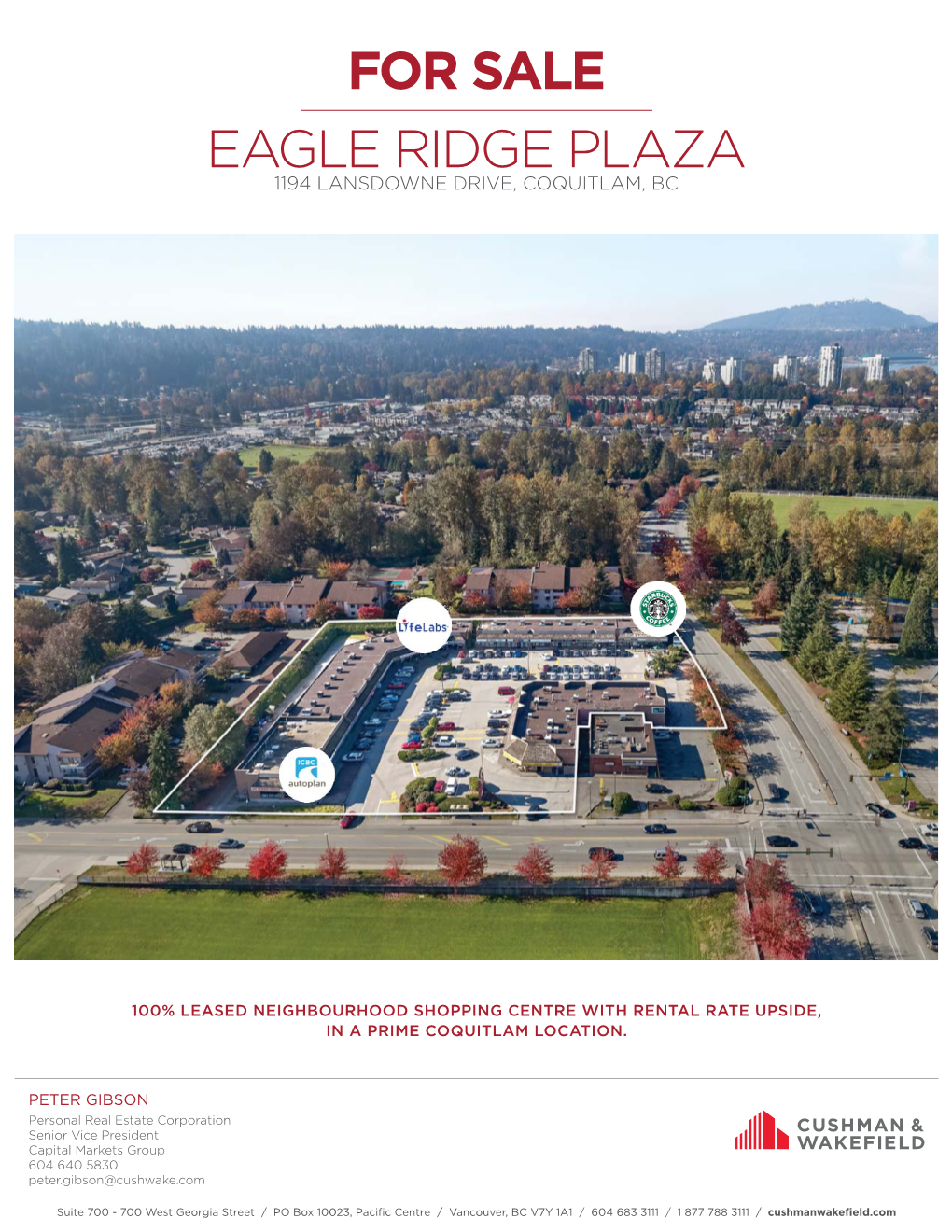 For Sale Eagle Ridge Plaza 1194 Lansdowne Drive, Coquitlam, Bc