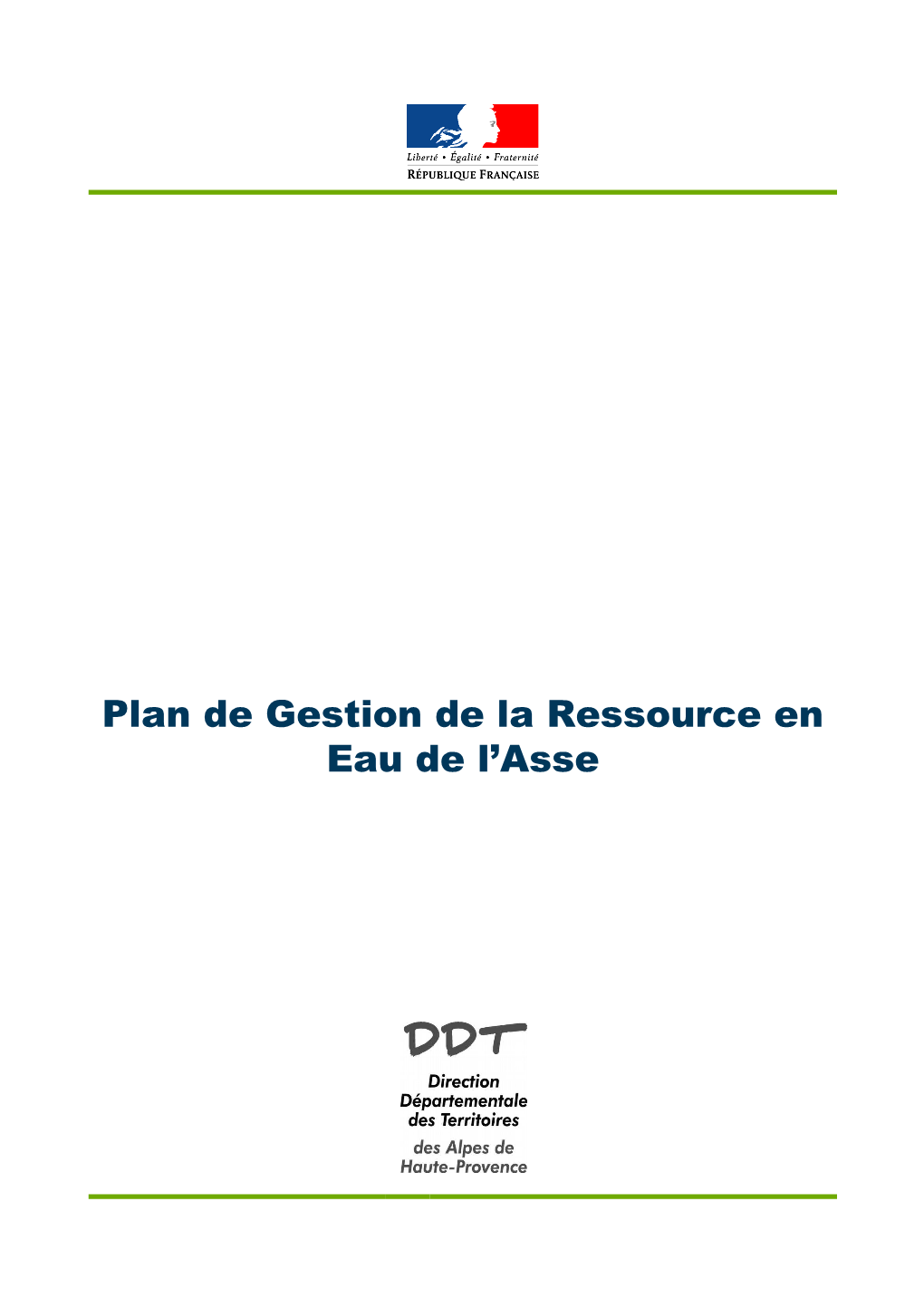 Plan De Gestion De La Ressource En Eau De L'asse