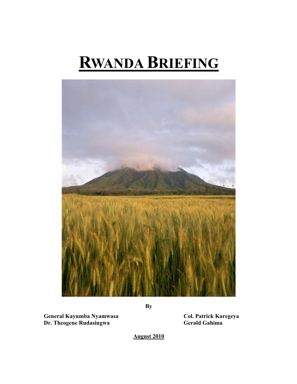 Rwanda Briefing