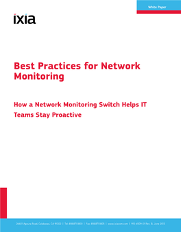 Best Practices for Network Monitoring