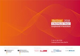Programmheft Der Berliner Energietage 2018