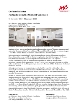 Press Release Gerhard Richter