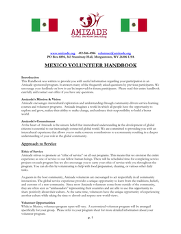 Mexico Volunteer Handbook