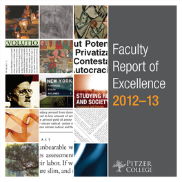 2012-13 Faculty Report of Excellence