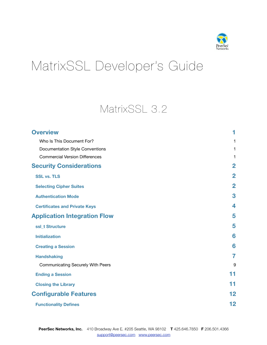 Matrixssl Developer's Guide