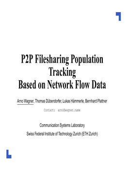 P2P Filesharing Population Tracking Based on Network Flow Data
