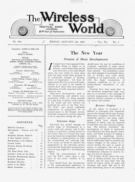 The New Year Editorial