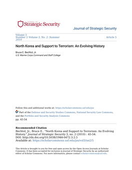 North Korea and Support to Terrorism: an Evolving History
