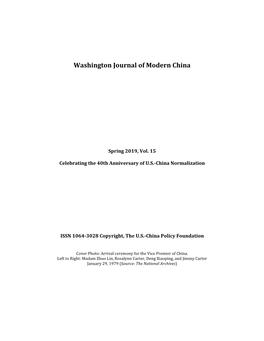Washington Journal of Modern China
