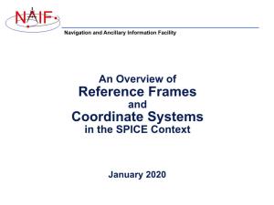 Reference Frames Coordinate Systems