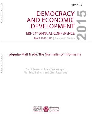 Algeria–Mali Trade: the Normality of Informality