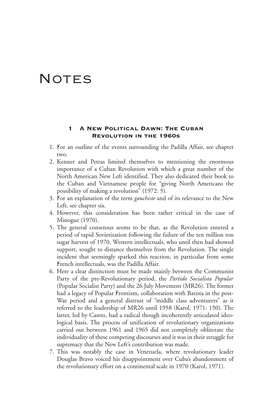 1 a New Political Dawn: the Cuban Revolution in the 1960S