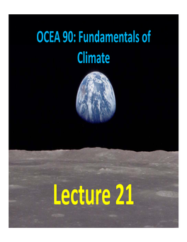 OCEA 90: Fundamentals of Climate