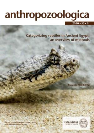Categorizing Reptiles in Ancient Egypt: an Overview of Methods