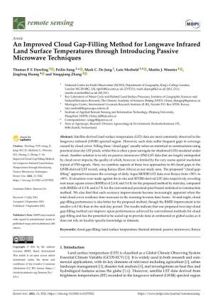 An Improved Cloud Gap-Filling Method for Longwave Infrared Land Surface Temperatures Through Introducing Passive Microwave Techniques