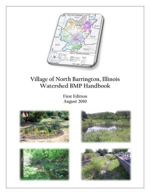 Village of North Barrington, Illinois Watershed BMP Handbook