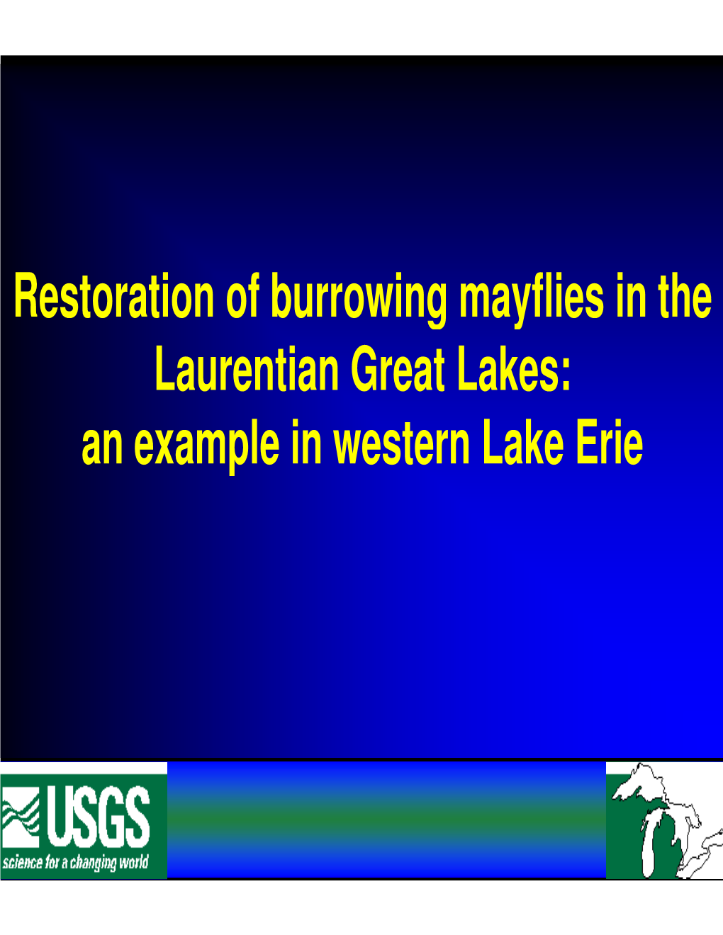 Restoration of Burrow Laurentian Great Lakes an Example in Western