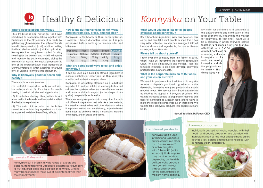 Healthy & Delicious Konnyaku on Your Table