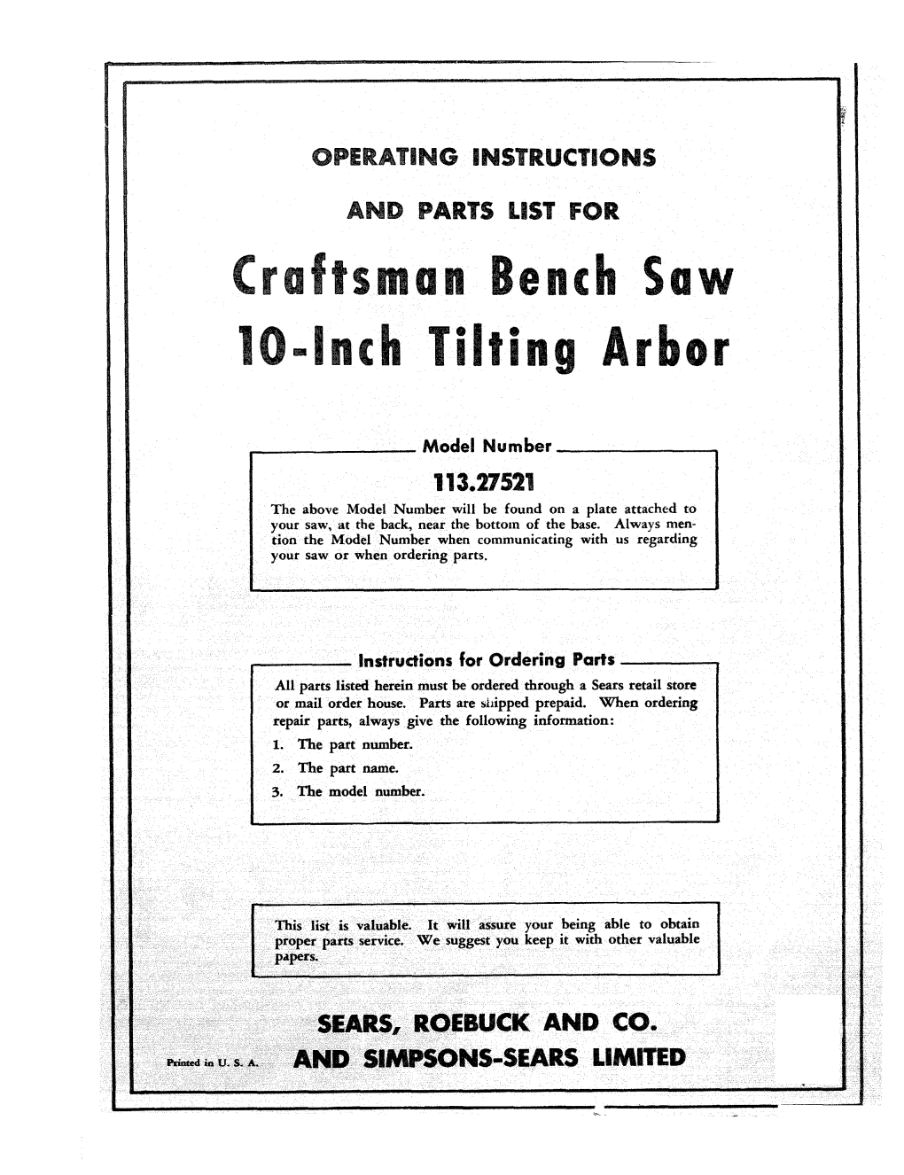 10-Inch Tilting Arbor