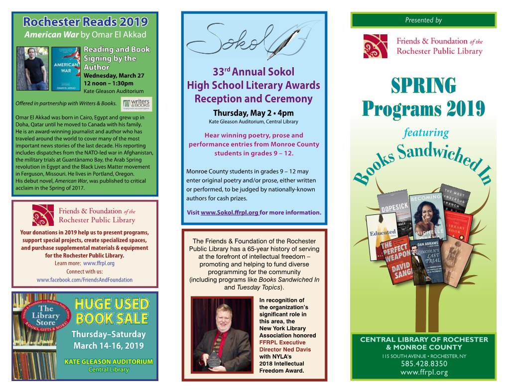 Books Sandwiched in SPRING Programs 2019