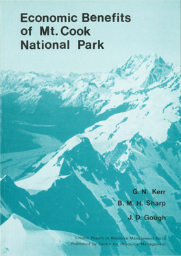 Economic Benefits of Mt. Cook National Park