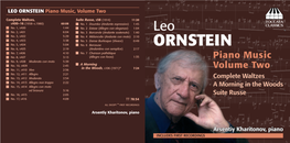 LEO ORNSTEIN Piano Music, Volume Two