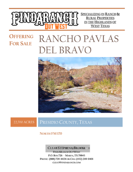 Rancho Pavlas Del Bravo
