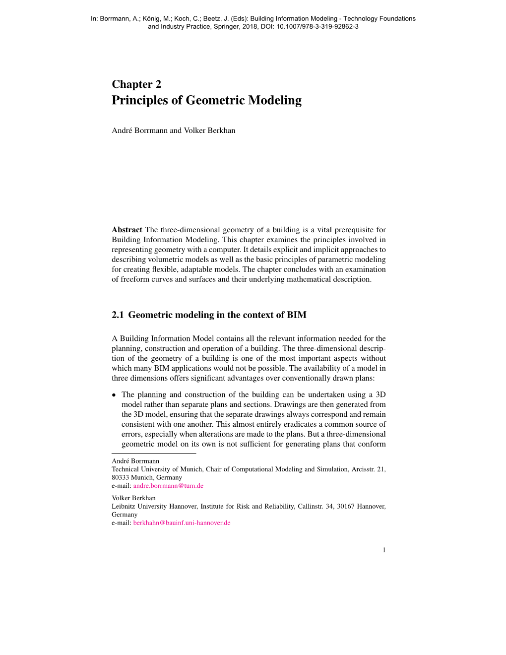 Chapter 2 Principles of Geometric Modeling