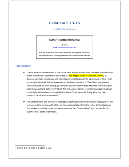 Galatians 5:13-15