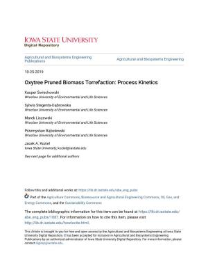 Oxytree Pruned Biomass Torrefaction: Process Kinetics