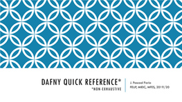 Dafny Quick Reference* J