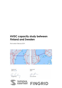 HVDC Capacity Study Between Finland and Sweden