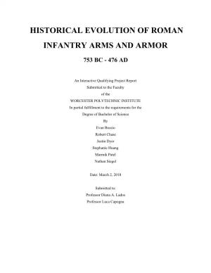 Historical Evolution of ​Roman Infantry Arms And